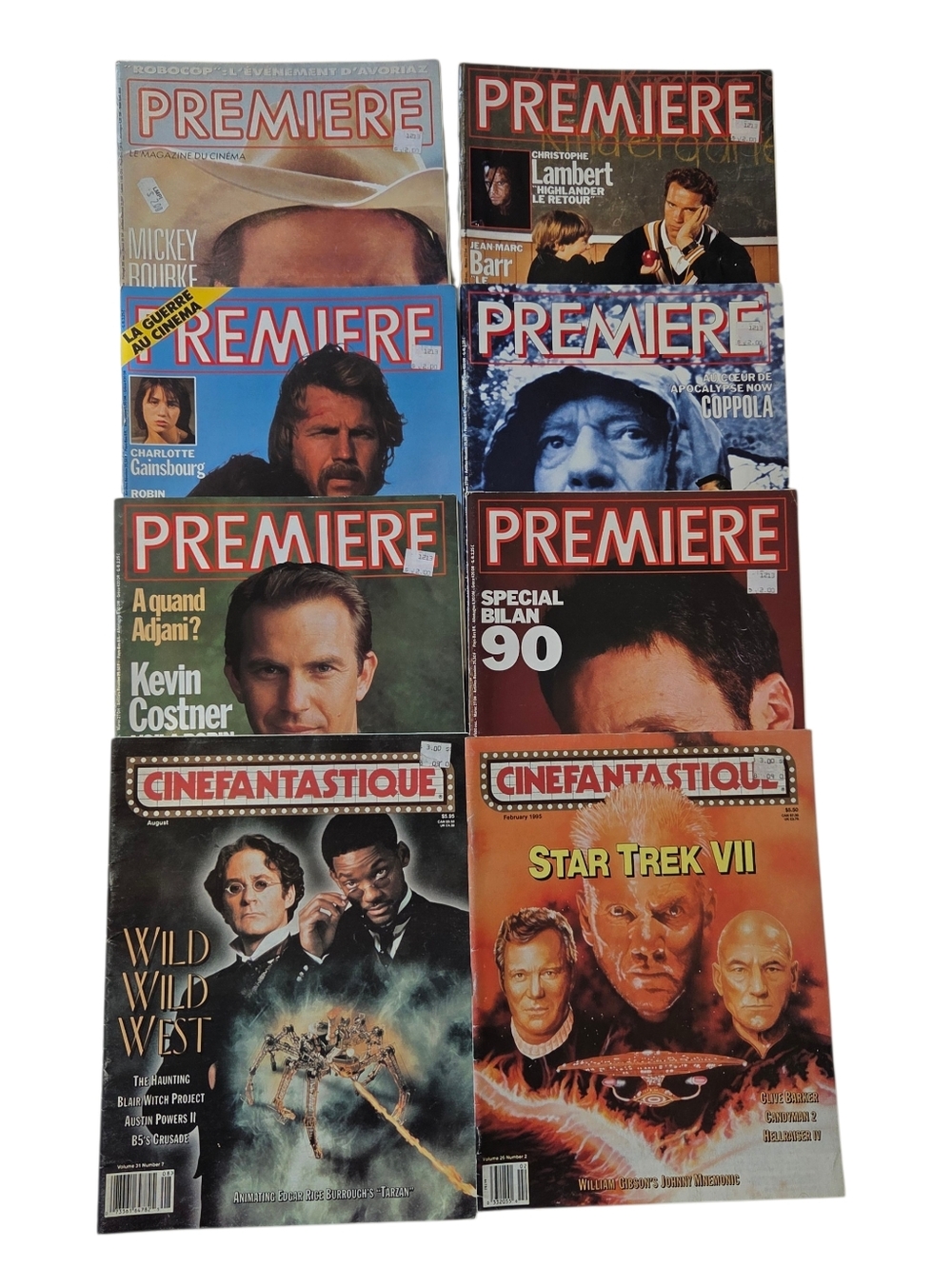 Lot Of 8 1990s Première And  Cinefantastique Magazines